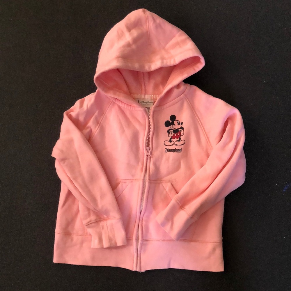 NEW Disneyland Parks pink zip up hoodie, small. Worn once!